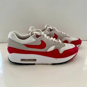 Nike Air Max 1 OG 'Anniversary' 2017 Rerelease - Red/White, size 8.5